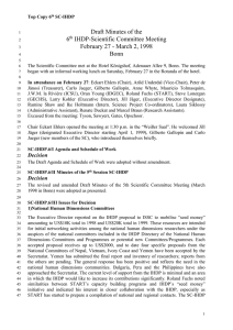 Draft Minutes of the 6 IHDP-Scientific Committee Meeting