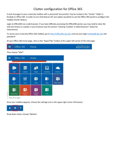 Clutter configuration for Office 365