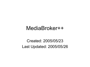 MediaBroker++ Created: 2005/05/23 Last Updated: 2005/05/26