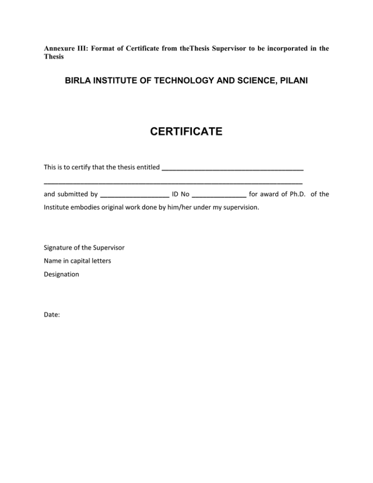 thesis defense certificate