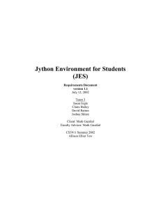 Jython Environment for Students (JES)