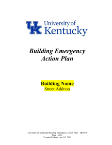 Building Emergency Action Plan Building Name Street Address