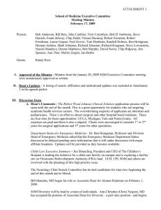 School of Medicine Executive Committee Meeting Minutes February 17, 2009 ATTACHMENT 1