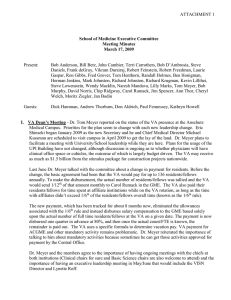 School of Medicine Executive Committee Meeting Minutes March 17, 2009