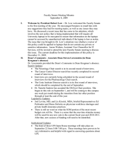 Faculty Senate Meeting Minutes September 8, 2009