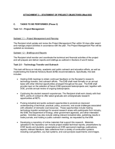 – STATEMENT OF PROJECT OBJECTIVES (Mod 003) ATTACHMENT 3  C.