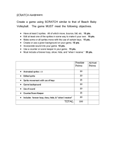 Create a game using SCRATCH similar to that of Beach... Volleyball.  The game MUST meet the following objectives.