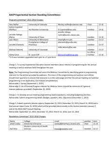 AACP Experiential Section Standing Committees: