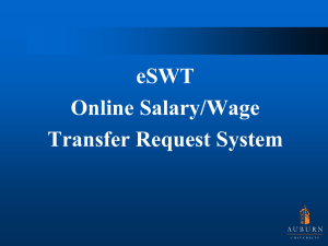 eSWT Online Salary/Wage Transfer Request System