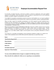 Employee Accommodation Request Form