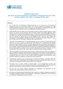 OHCHR Technical Note Commission on Investigation of Disappeared Persons, Truth