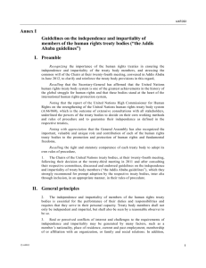 Annex I  Guidelines on the independence and impartiality of