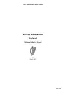 Ireland Universal Periodic Review  National Interim Report