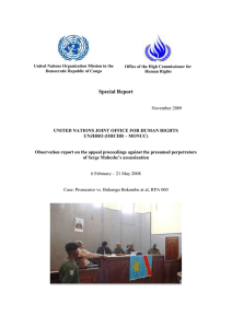 United Nations Organization Mission in the Democratic Republic of Congo