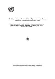 Twelfth periodic report of the United Nations High Commissioner for... Rights on the situation of human rights in the Sudan