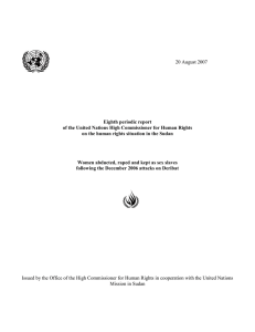 Eighth periodic report on the human rights situation in the Sudan