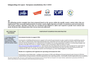 Safeguarding civic space - European consultations, Nov 3 2015