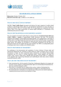 THE OHCHR NEPAL CONFLICT REPORT WHAT IS THE NEPAL CONFLICT REPORT?
