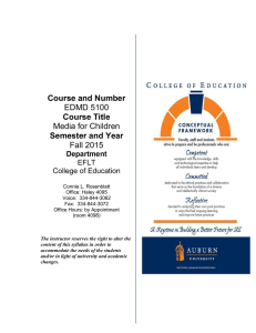 Course and Number Course Title Semester and Year