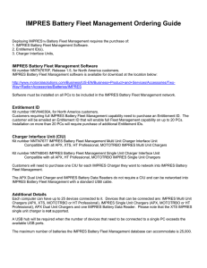 IMPRES Battery Fleet Management Ordering Guide