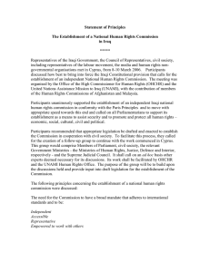 Statement of Principles  The Establishment of a National Human Rights Commission