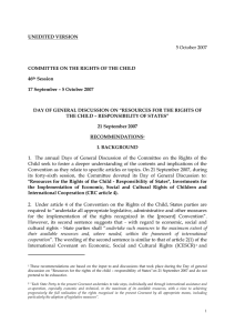 5 October 2007 UNEDITED VERSION COMMITTEE ON THE RIGHTS OF THE CHILD