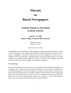 Threats to Rural Newspapers