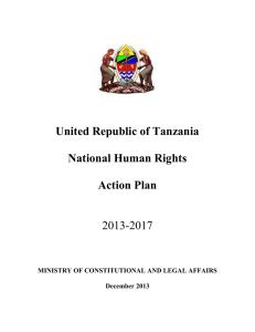 United Republic of Tanzania National Human Rights Action Plan