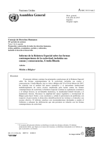 A Asamblea General Naciones Unidas Consejo de Derechos Humanos