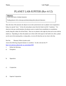 PLANET LAB-JUPITER (Rev 6/12)