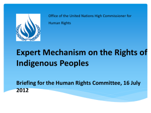 Expert Mechanism on the Rights of Indigenous Peoples 2012
