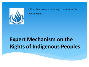 Expert Mechanism on the Rights of Indigenous Peoples Human Rights