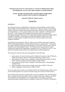 Working Group on the use of mercenaries as a means... and impeding the exercise of the rights of peoples to...