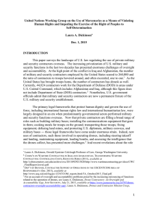 United Nations Working Group on the Use of Mercenaries as... Human Rights and Impeding the Exercise of the Right of...