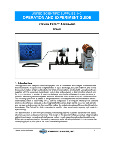 OPERATION AND EXPERIMENT GUIDE  UNITED SCIENTIFIC SUPPLIES, INC. Z