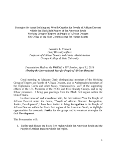 Strategies for Asset Building and Wealth Creation for People of... within the Black Belt Region of the American South