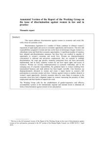 Annotated  Version  of  the  Report ... the  issue  of  discrimination  against ...