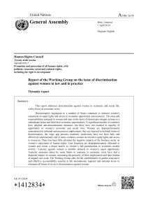 A General Assembly United Nations Human Rights Council