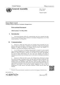 A General Assembly  Post-sessional document