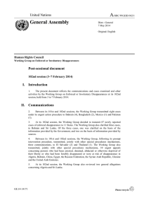 A General Assembly  Post-sessional document