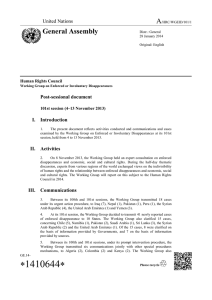 A General Assembly  Post-sessional document
