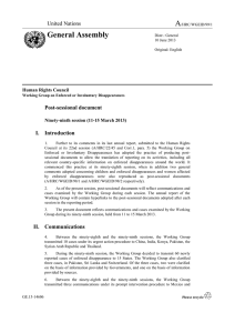 A General Assembly  Post-sessional document