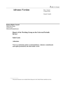 A Advance Version  Report of the Working Group on the Universal Periodic