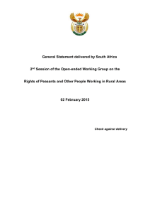 General Statement delivered by South Africa  2