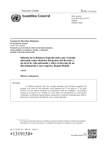 A Asamblea General Naciones Unidas Consejo de Derechos Humanos