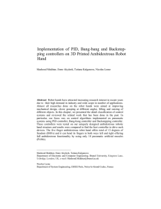 Implementation  of  PID,  Bang-bang  and ... ping controllers on 3D Printed Ambidextrous Robot Hand