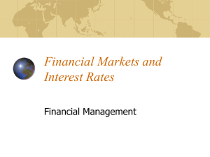 Financial Markets and Interest Rates Financial Management