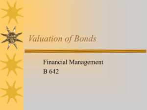 Valuation of Bonds Financial Management B 642