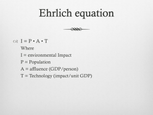 Ehrlich equation  I = P • A • T