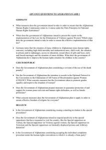 ADVANCE QUESTIONS TO AFGHANISTAN-ADD 1  GERMANY